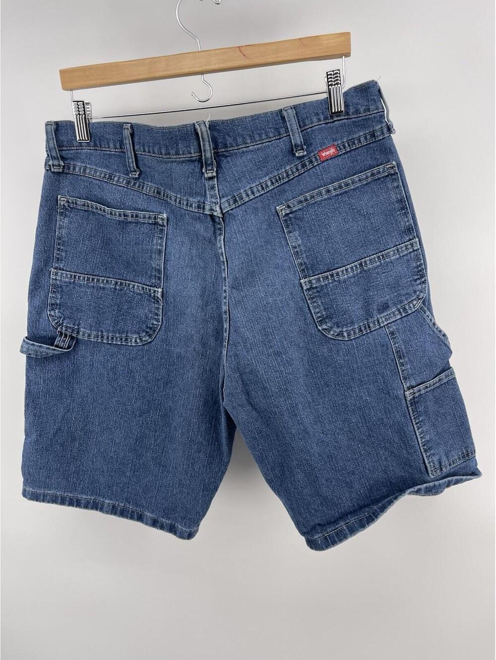 Wrangler Carpenter Vintage Men's‎ Blue Jeans Short Size 36 - Picture 2 of 8